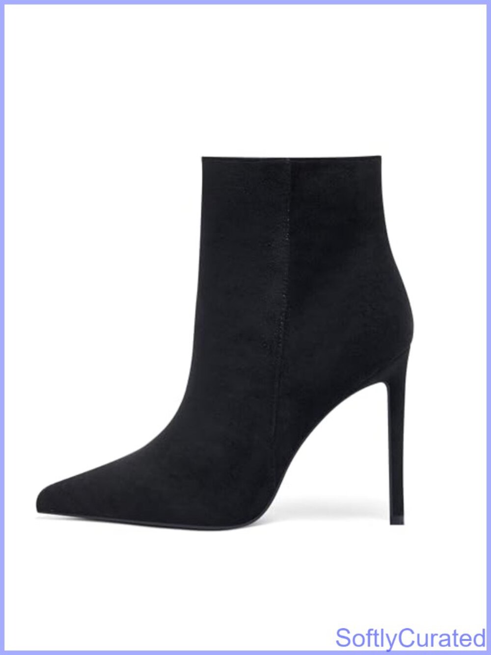 Women's Pointed Toe Stiletto Heeled Ankle Booties Side Zipper
